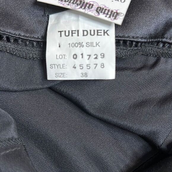 NWT Tufi Duek Silk Black Gisele Dress sz 2 - Picture 14 of 14